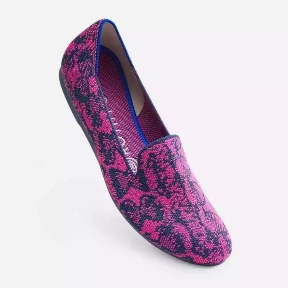 Rothy’s The Loafer Fuchsia Navy Snake Limited Edition Women’s Size 6